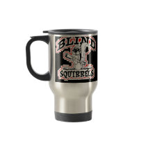 Blind Squirrel Travel Mug (Black Background)