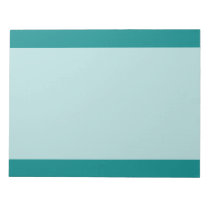 Blind teal notepad