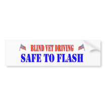 BLIND VET driving bumper stickers by ALMOUNT BLIND VET driving bumper stickers