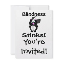 Blindness Stinks Skunk Awareness Design Custom Announcement