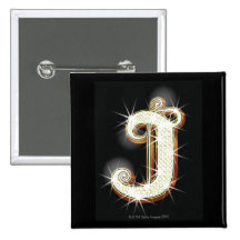 Bling alphabet J Pins