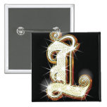 Bling alphabet L Button