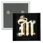 Bling alphabet M Pin