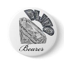 BLING Bearer Wedding Button