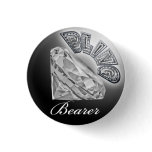 BLING Bearer Wedding Button