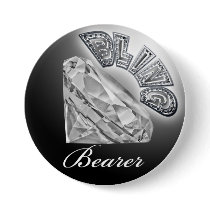BLING Bearer Wedding Button