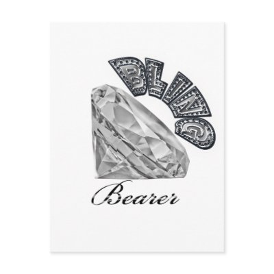 Bling Bearer Wedding Gift Post Card by TDSwhite