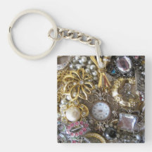 bling bling jewelry collection square acrylic keychains