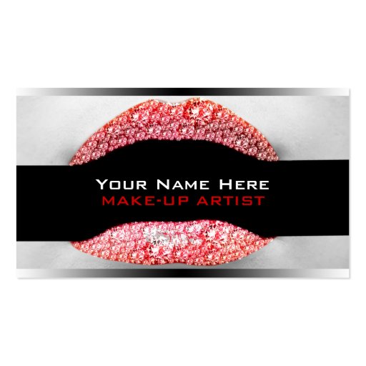 Bling Business Cards For Make-Up Artists