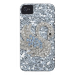 bling- cute swan Case-Mate iPhone 4 cases