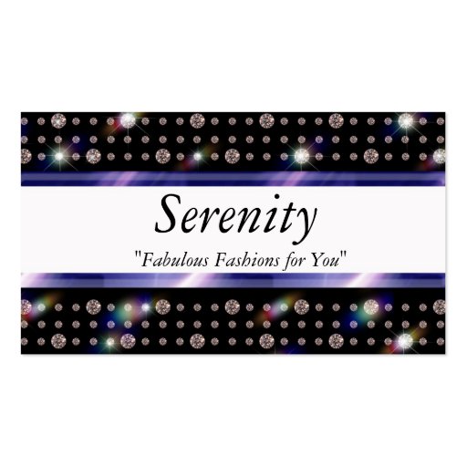 Bling Diamond B1200- Blue Business Card Templates
