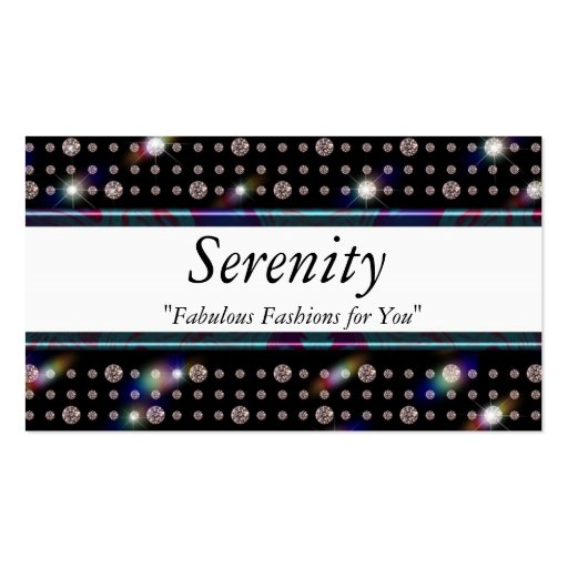 Bling Diamond Purple and Blue E1900 Business Cards