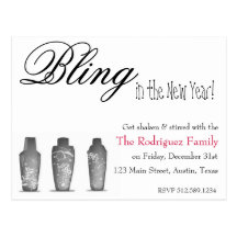 Bling in the New Year Invitation Post Cards