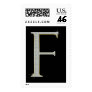 Bling Monogram Postage with Rhinestone Initial F