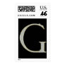 Bling Monogram Postage with Rhinestone Initial G