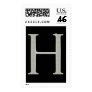 Bling Monogram Postage with Rhinestone Initial H