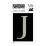 Bling Monogram Postage with Rhinestone Initial J