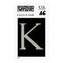 Bling Monogram Postage with Rhinestone Initial K