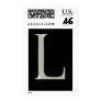 Bling Monogram Postage with Rhinestone Initial L