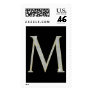 Bling Monogram Postage with Rhinestone Initial M