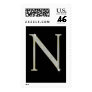 Bling Monogram Postage with Rhinestone Initial N