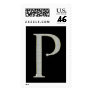 Bling Monogram Postage with Rhinestone Initial P