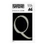 Bling Monogram Postage with Rhinestone Initial Q
