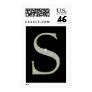 Bling Monogram Postage with Rhinestone Initial S