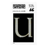 Bling Monogram Postage with Rhinestone Initial U