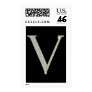 Bling Monogram Postage with Rhinestone Initial V