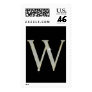Bling Monogram Postage with Rhinestone Initial W