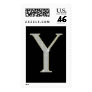 Bling Monogram Postage with Rhinestone Initial Y