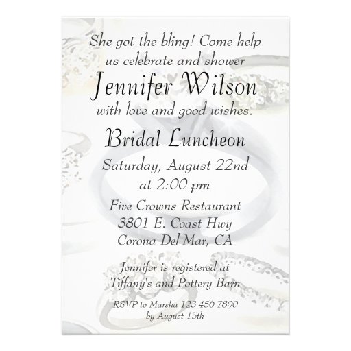 Bling Rings Bridal Shower Invitation