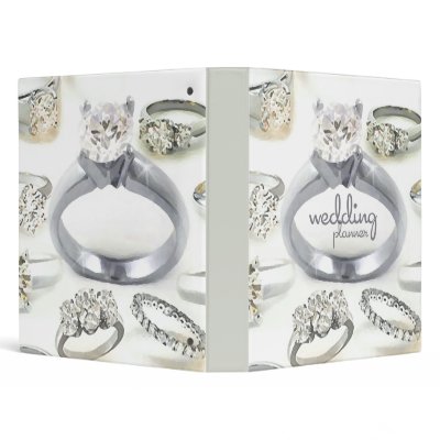 Bling Rings Wedding Planner Binder by pinkinkart