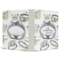 Bling Rings Wedding Planner Binder by pinkinkart Bling Rings Wedding Planner Binder