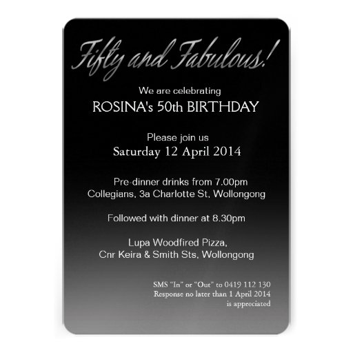 Bling Sparkle METALLIC ICE 50th Birthday | silver Custom Invites
