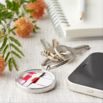 "Blink" Digital Abstract keychains