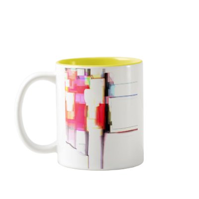 "Blink" Digital Abstract Coffee Mugs by RLMdesignes