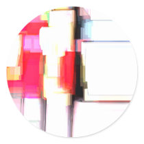 "Blink" Digital Abstract stickers