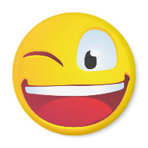 Blinking Smile Fridge Magnets