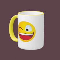 Blinking Smile mugs