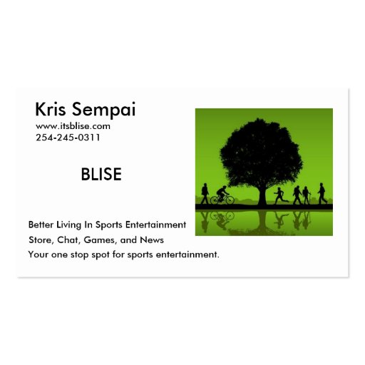 BLISE Sports Business Card Templates (front side)