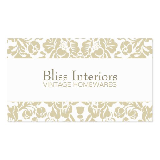 Bliss Chic Damask Floral Business Card
