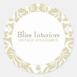 Bliss Chic Damask Floral Sticker stickers