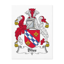 Bliss Family Crest postcards by coatsofarms Bliss Family Crest postcards