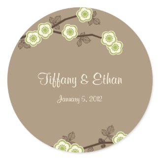 Blissed Blossoms Favor / Gift Tag Stickers sticker
