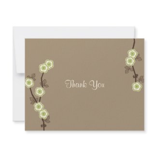 Blissed Blossoms Thank You Card invitation