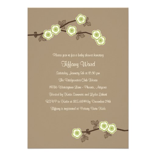 Blissful Blossoms Baby Shower Invitation