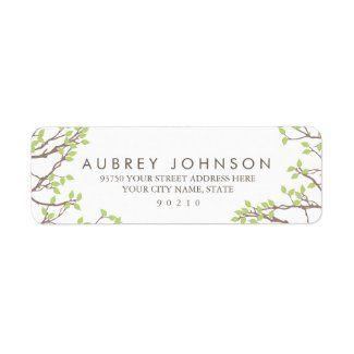 Blissful Branches by Origami Prints Address Labels Return Address Label