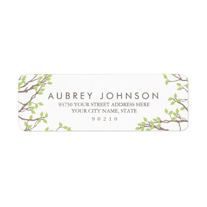 Blissful Branches by Origami Return Address Labels